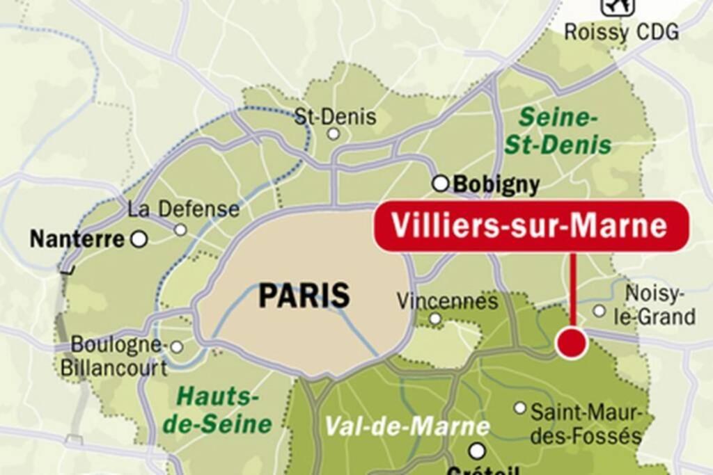 Logement Cosy Proche Paris Et Disneyland Villiers-sur-Marne Eksteriør billede